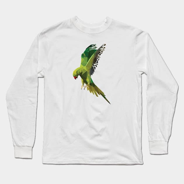 love bird low poly art Long Sleeve T-Shirt by Amartwork